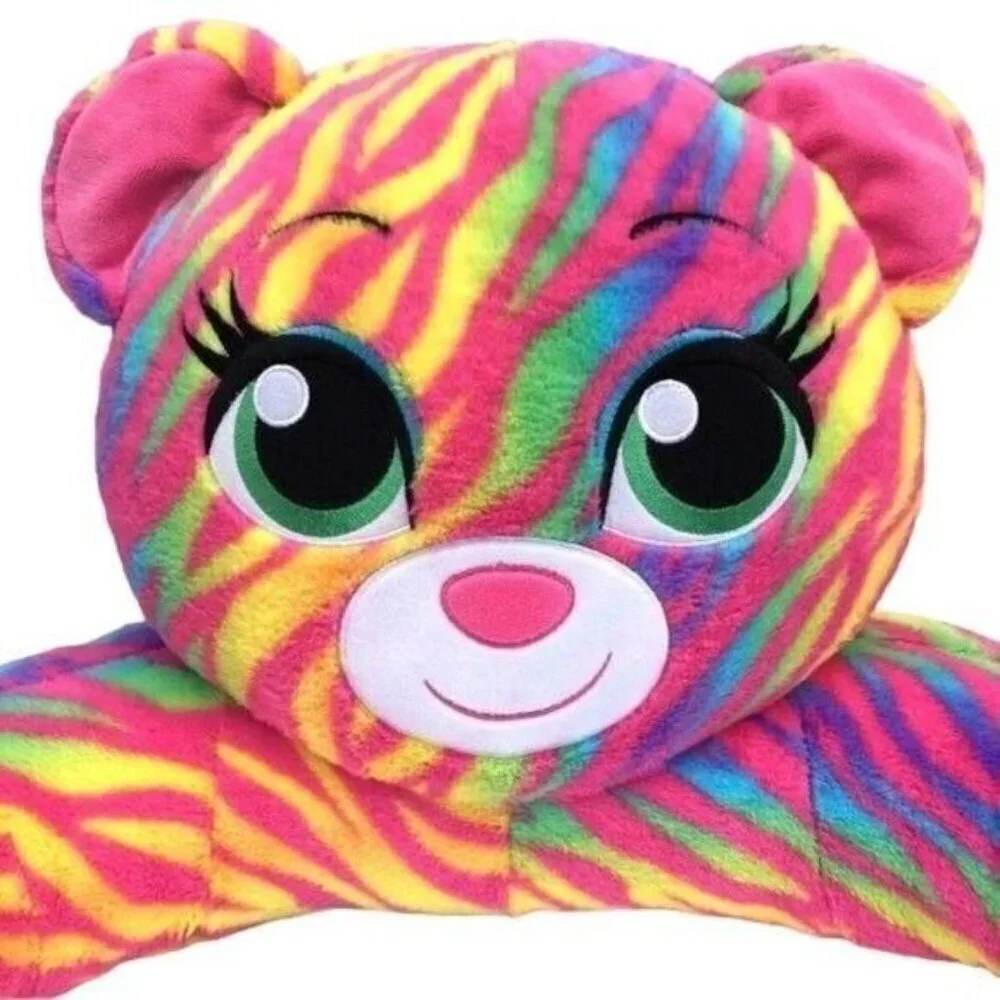 Build A Bear Rainbow Backrest Plush Pillow